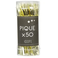 Pic apéritif doré x50-Gifi New