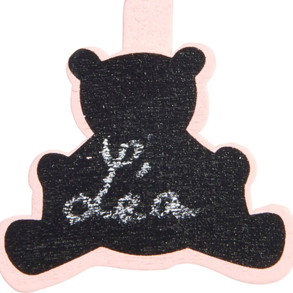Pince ardoise ourson rose x6-Gifi