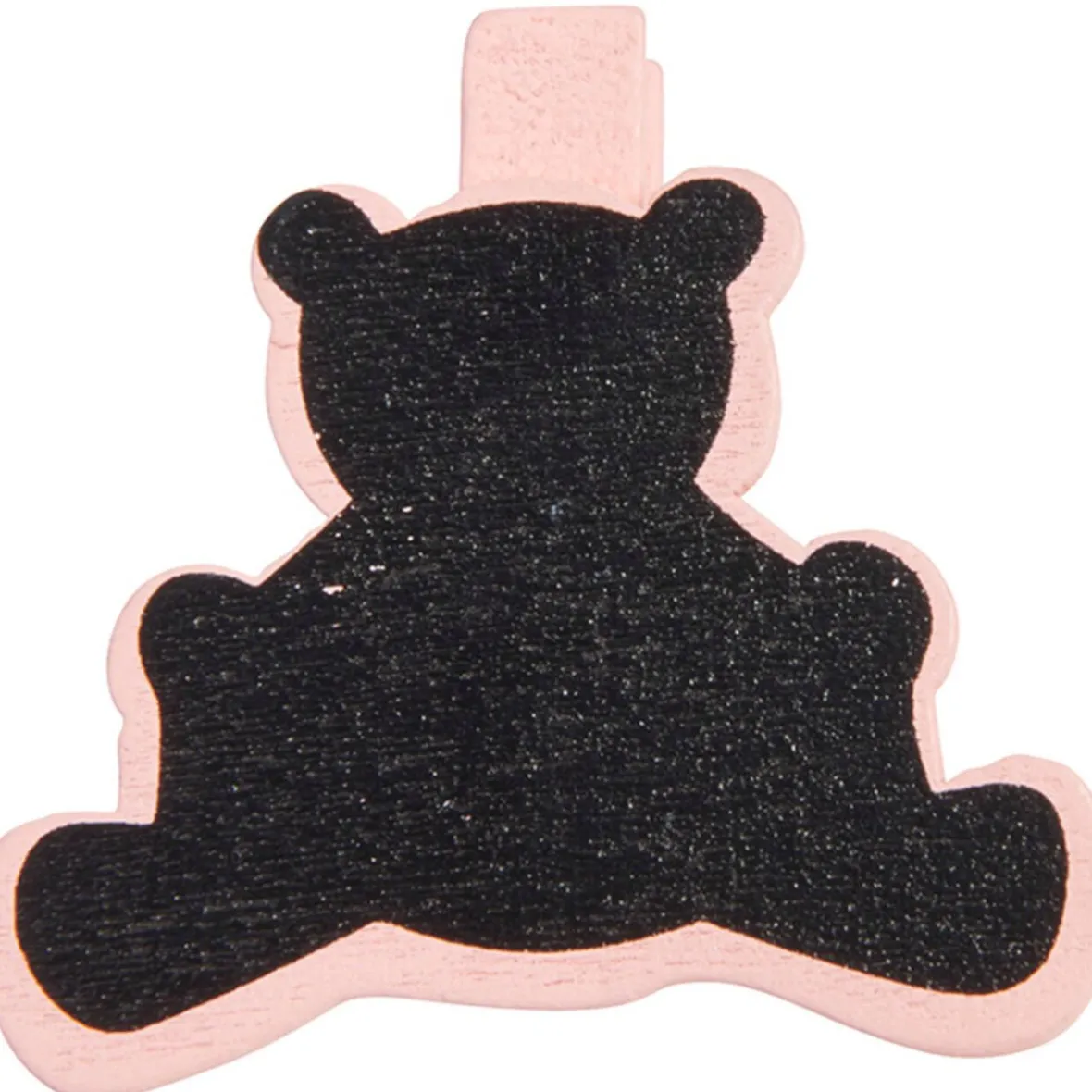 Pince ardoise ourson rose x6-Gifi