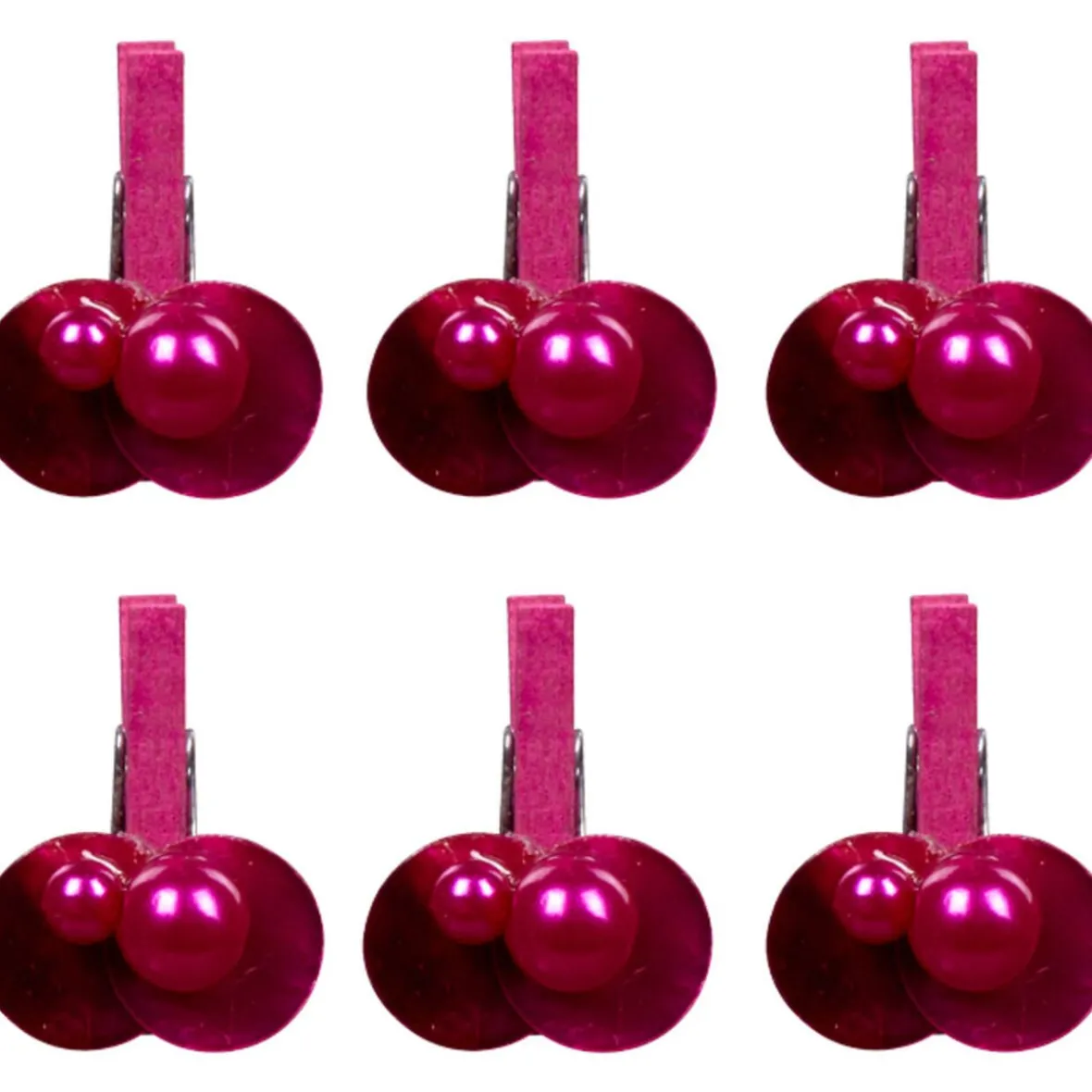 Pince coquillage rose fuchsia x6-Gifi Sale
