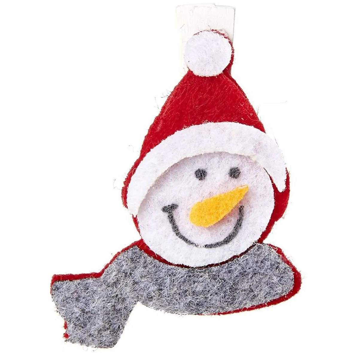 Pince de Noël motif renne et bonhomme de neige x6-Gifi Outlet