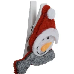 Pince de Noël motif renne et bonhomme de neige x6-Gifi Outlet