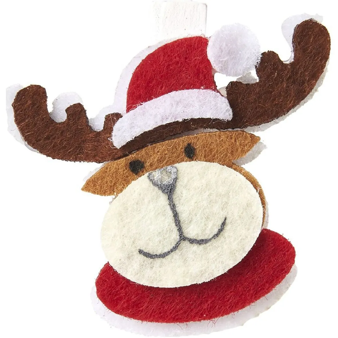 Pince de Noël motif renne et bonhomme de neige x6-Gifi Outlet