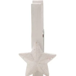 Pince en bois en forme d'étoile x10, 3 jeux de couleurs-Gifi Discount