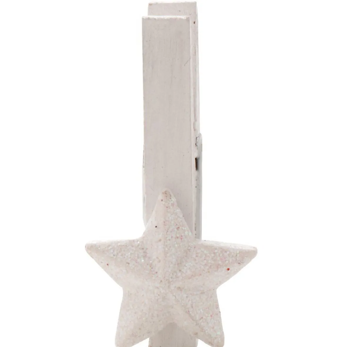 Pince en bois en forme d'étoile x10, 3 jeux de couleurs-Gifi Discount