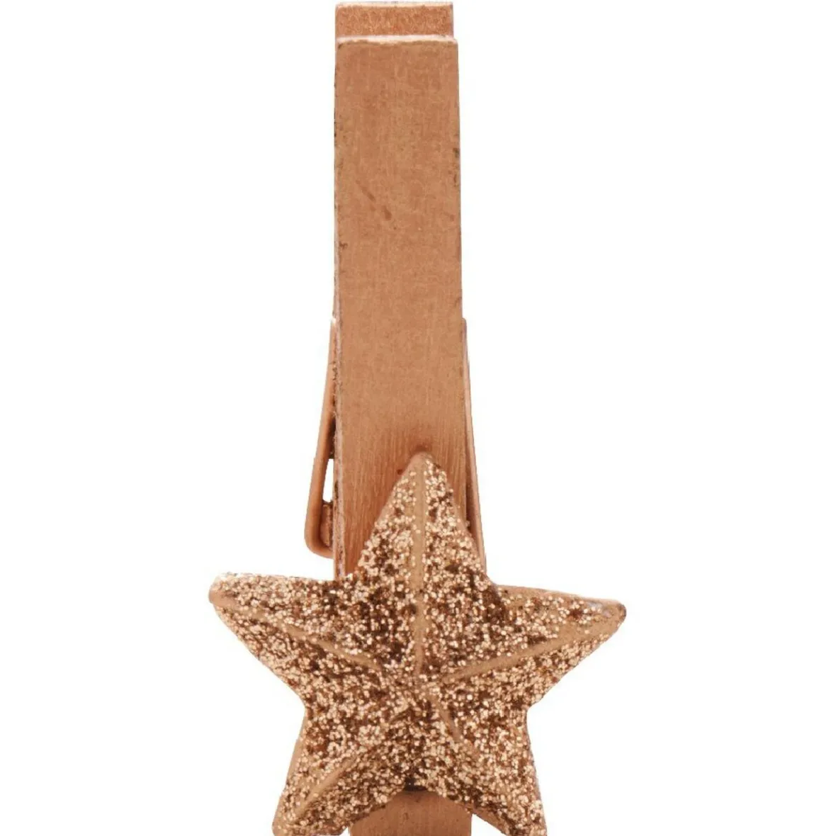 Pince en bois en forme d'étoile x10, 3 jeux de couleurs-Gifi Discount