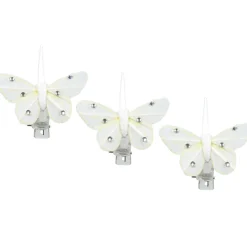 Pince papillon ivoire x3-Gifi Outlet