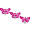 Pince papillon rose fuchsia x3-Gifi Best