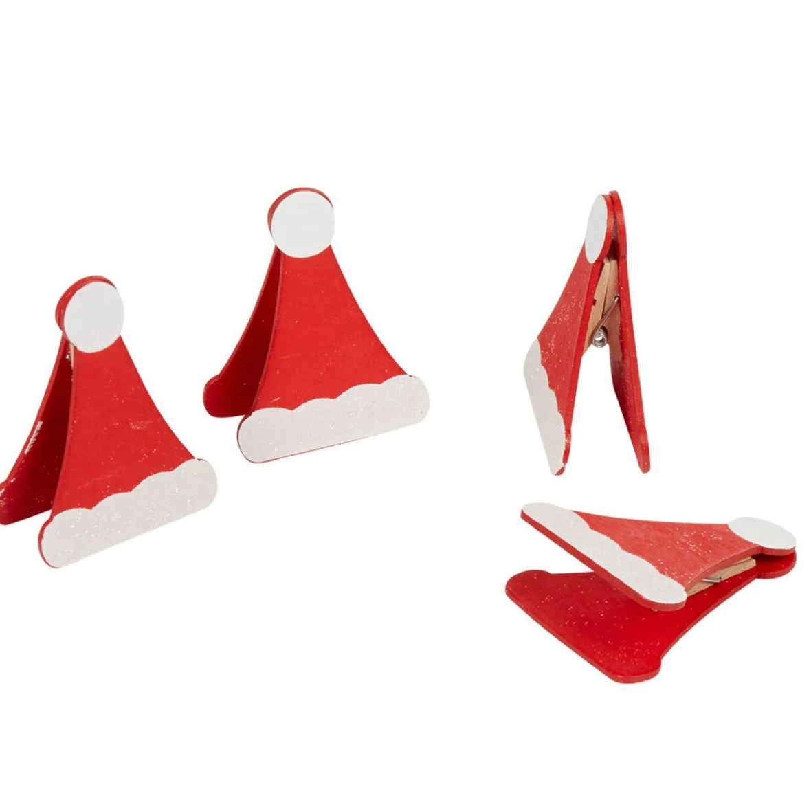 Pince porte-nom forme bonnet de noël x4-Gifi Sale