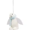 Pingouin à suspendre blanc et bleu bec pailleté H.8,5 cm-Gifi Outlet