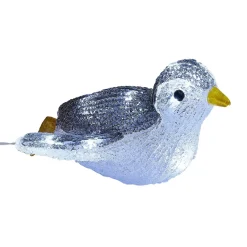 Pingouin lumineux 10LED blanc froid L20xH12cm-Gifi