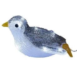 Pingouin lumineux 10LED blanc froid L20xH12cm-Gifi