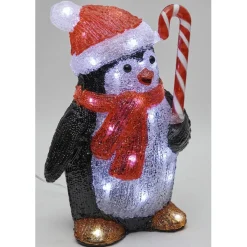 Pingouin skieur lumineux 30 LED avec sucre d'orge-Gifi Sale