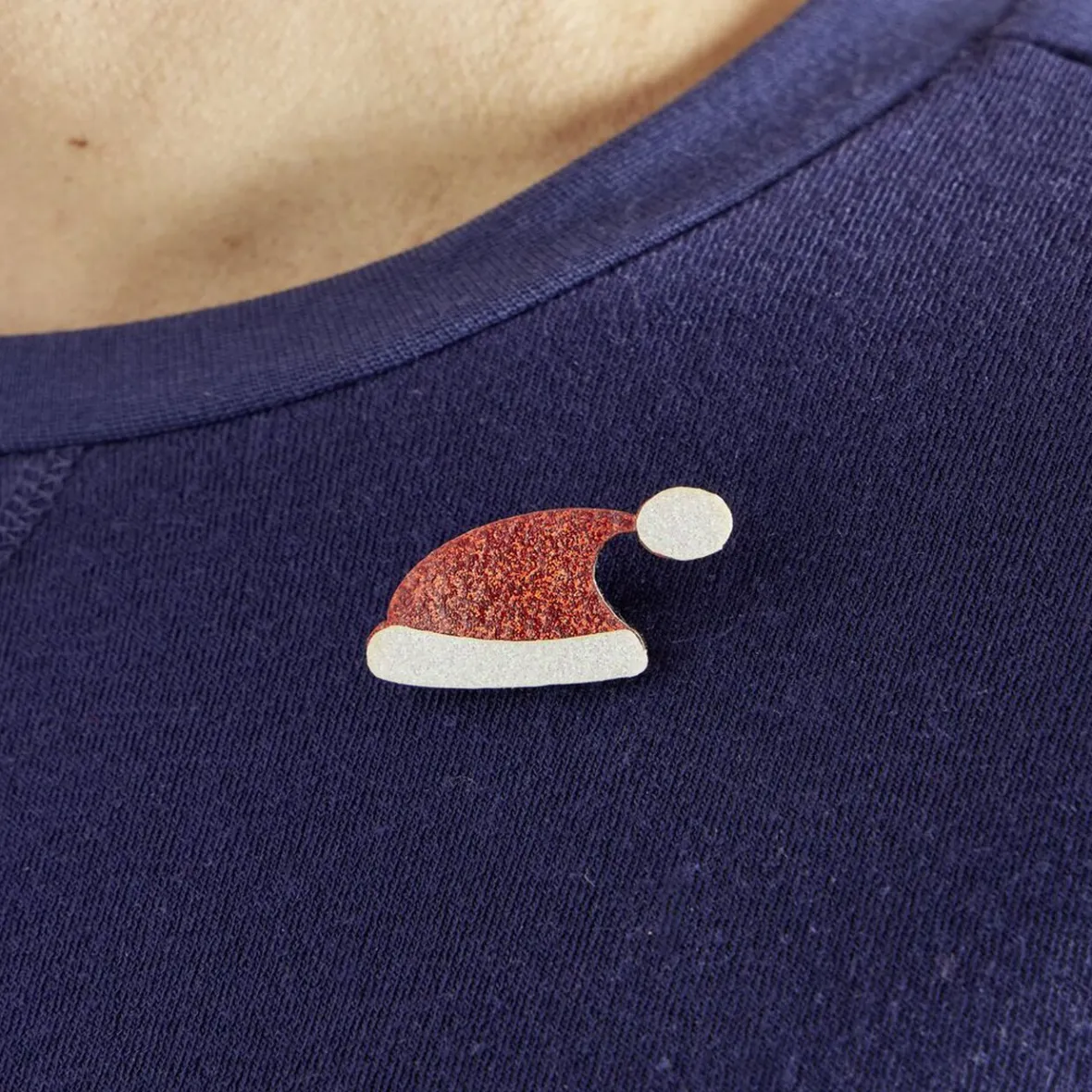 Pins Noël pailleté x4-Gifi New