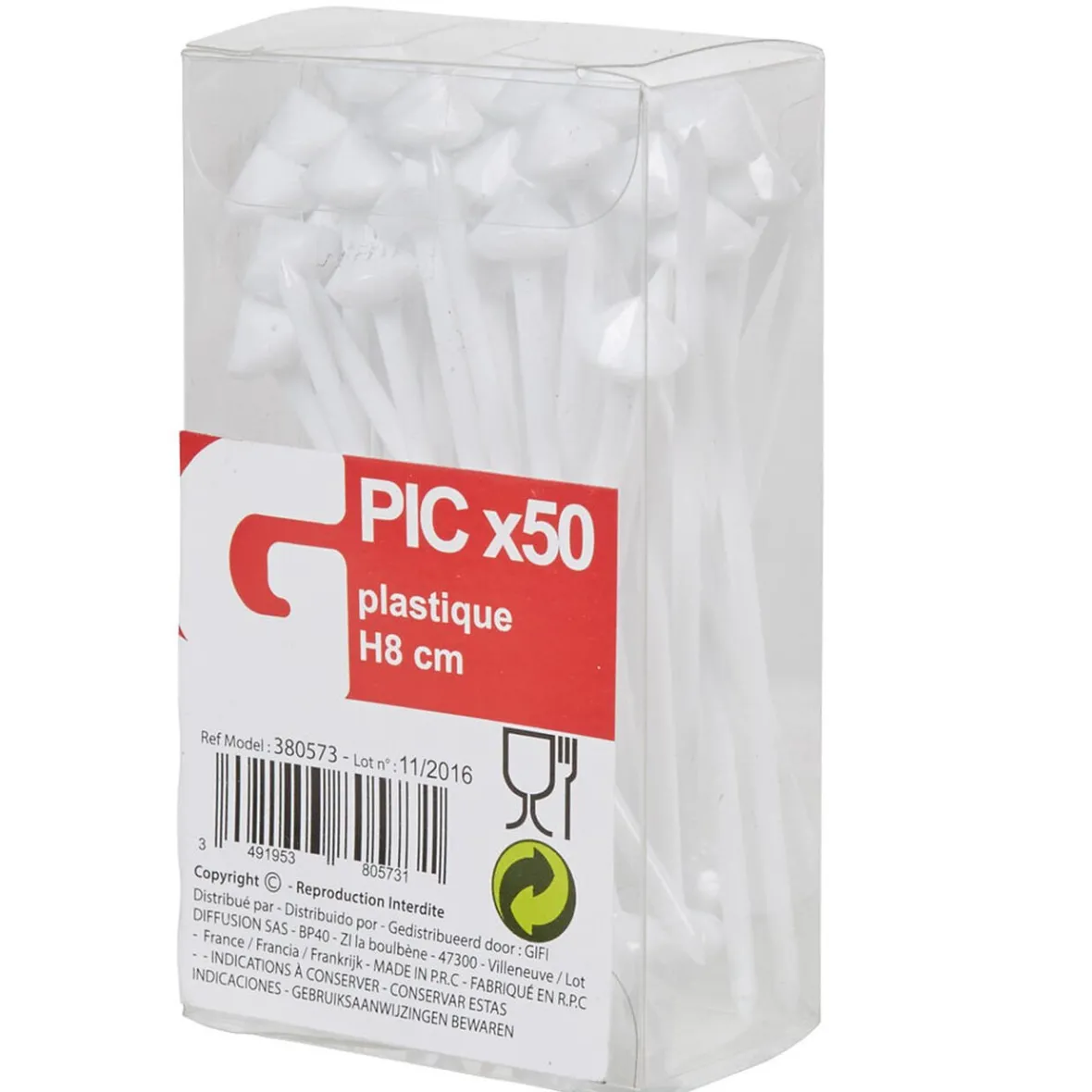 Pique à apéritif blanc x50-Gifi Outlet