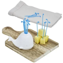 Pique apéritif avec support baleine blanche-Gifi