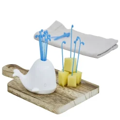 Pique apéritif avec support baleine blanche-Gifi