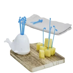 Pique apéritif avec support baleine blanche-Gifi