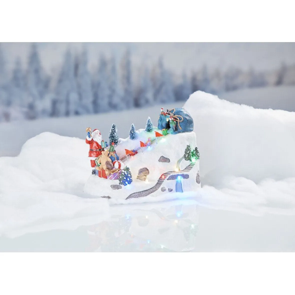 Piste de neige lumineuse musicale et animée 10 LED-Gifi Hot