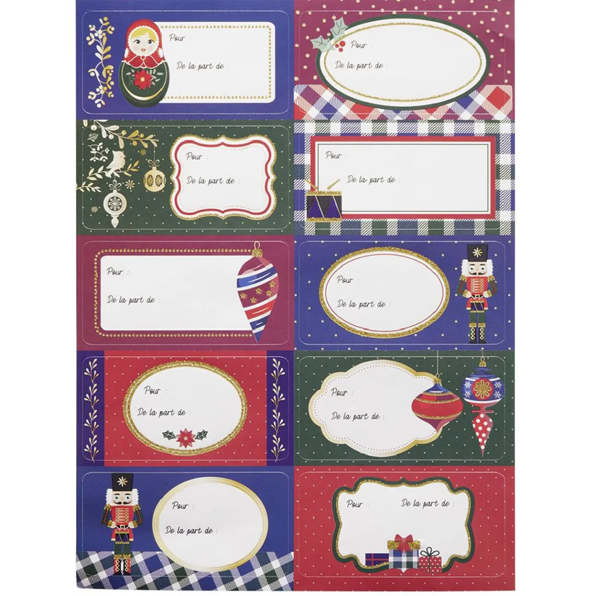 Planche sticker de Noël x10-Gifi Best