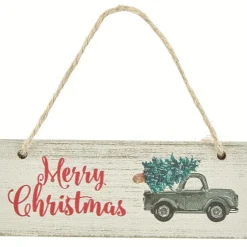Plaque de Noël en bois à suspendre-Gifi Outlet