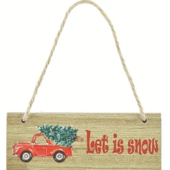 Plaque de Noël en bois à suspendre-Gifi Outlet
