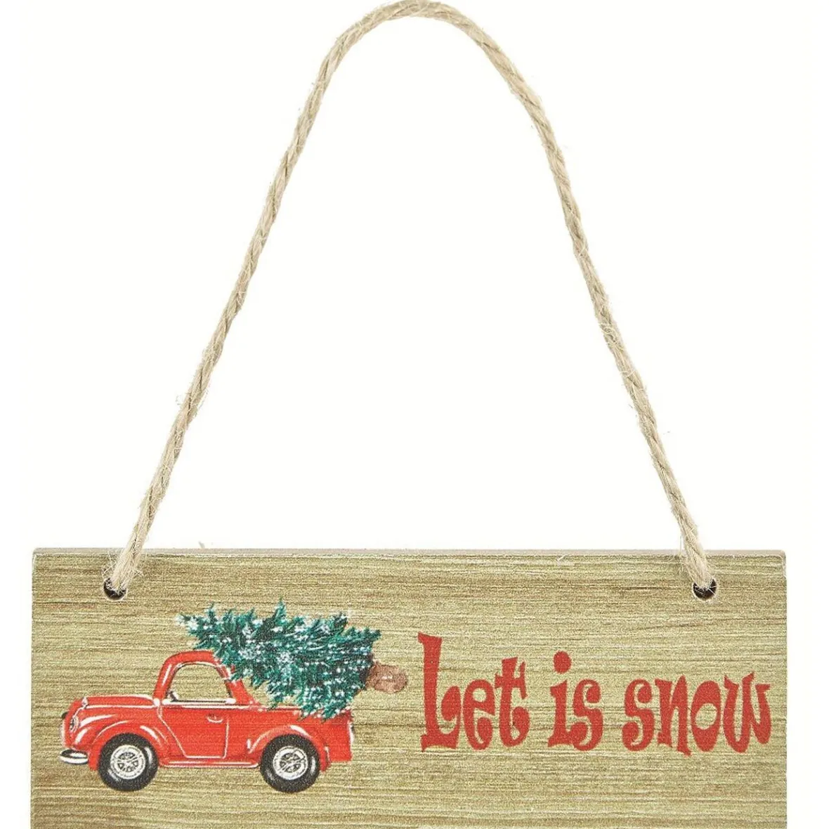 Plaque de Noël en bois à suspendre-Gifi Outlet