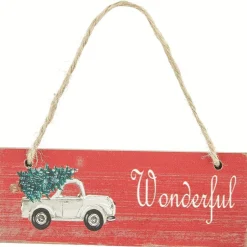 Plaque de Noël en bois à suspendre-Gifi Outlet