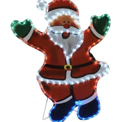 Plaque lumineuse Père Noël multicolore-Gifi Online