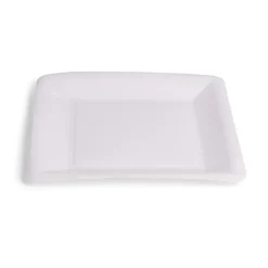 Plateau de présentation carré x4 en carton métallisé blanc 23x23cm-Gifi