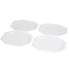 Plateau de présentation ovale x4 en carton blanc 25x34cm-Gifi Discount