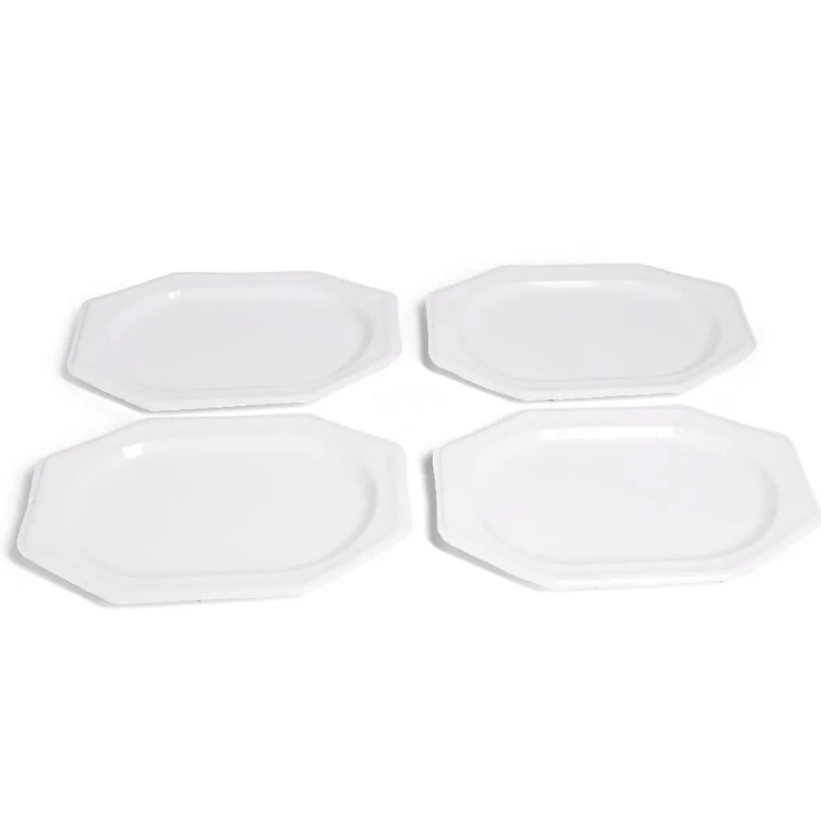 Plateau de présentation ovale x4 en carton blanc 25x34cm-Gifi Discount