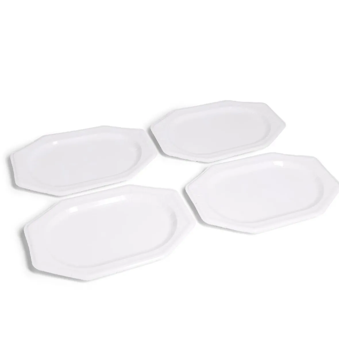 Plateau de présentation ovale x4 en carton blanc 25x34cm-Gifi Discount