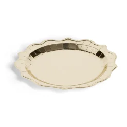 Plateau de présentation rond x4 carton métallisé doré Ø26cm-Gifi Best