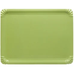 Plateau en carton vert anis x10-Gifi
