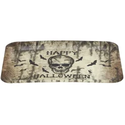 Plateau Happy Halloween tête de mort et toiles d'araignées-Gifi Discount