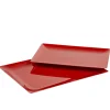 Plateau plastique rouge x2-Gifi Outlet