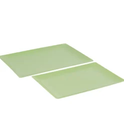 Plateau plastique vert anis x2-Gifi Outlet