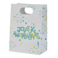 Pochette cadeau Joyeux anniversaire et feux d'artifice x 10-Gifi Hot