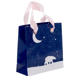 Pochette cadeau motif banquise nuit ours lune-Gifi Clearance