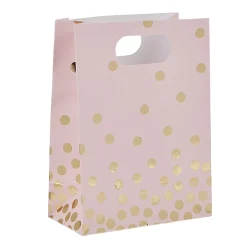 Pochette cadeau rose à poids doré x 10-Gifi Best