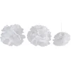 Pompon en papier blanc x 3-Gifi