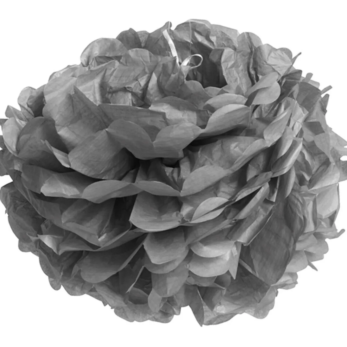 Pompon en papier gris x3-Gifi Best