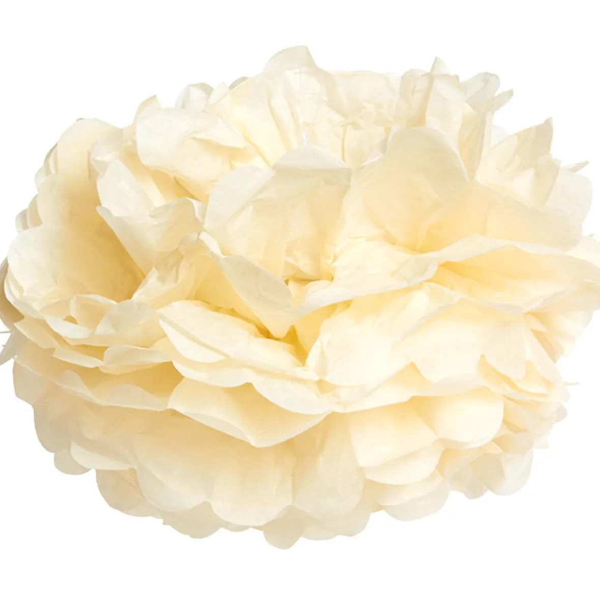 Pompon en papier ivoire x3-Gifi Online