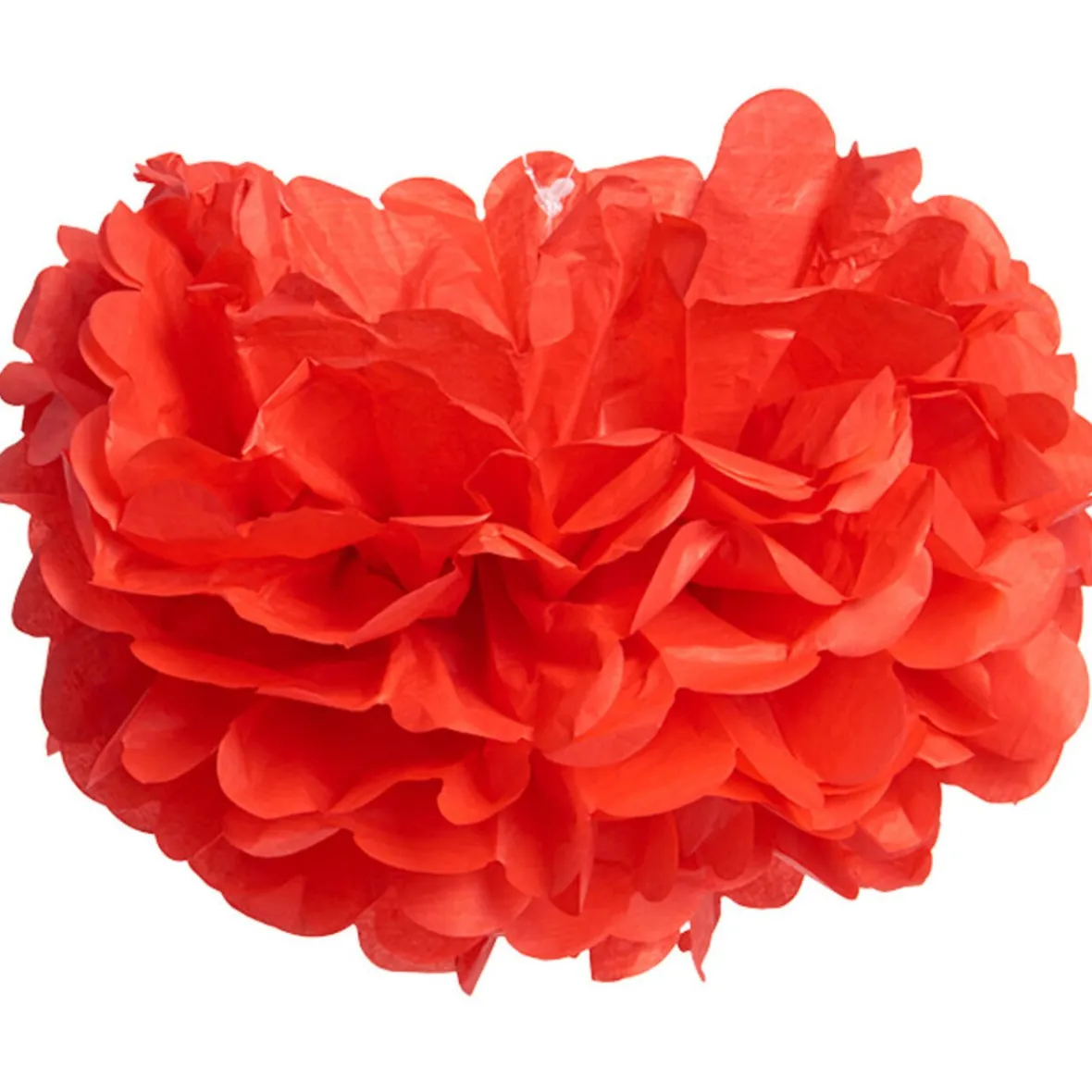 Pompon en papier rouge x3-Gifi Sale