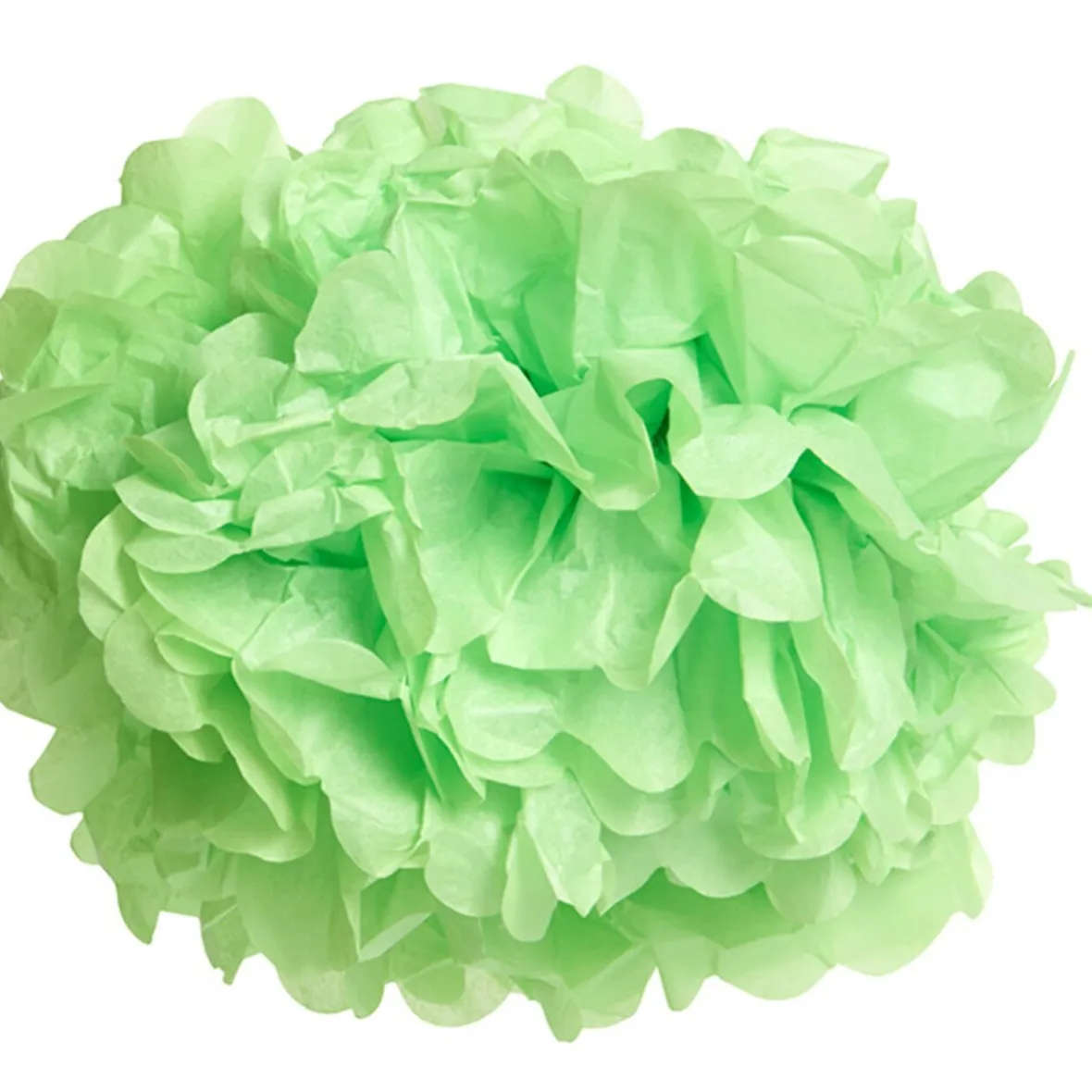 Pompon en papier vert anis x3-Gifi
