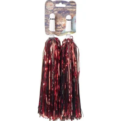 Pompon rouge brillant L18cm x2-Gifi Best