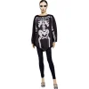 Poncho adulte Halloween imprimé squelette pailleté TU-Gifi Best