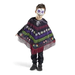Poncho enfant Halloween Dia de Los Muertos-Gifi Clearance