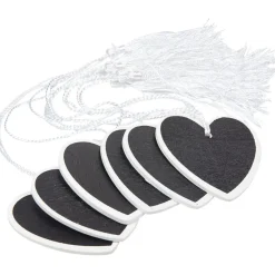 Porte nom ardoise coeur blanc x6-Gifi Best